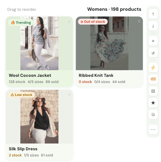 Sort'd drag and drop collection merchandiser